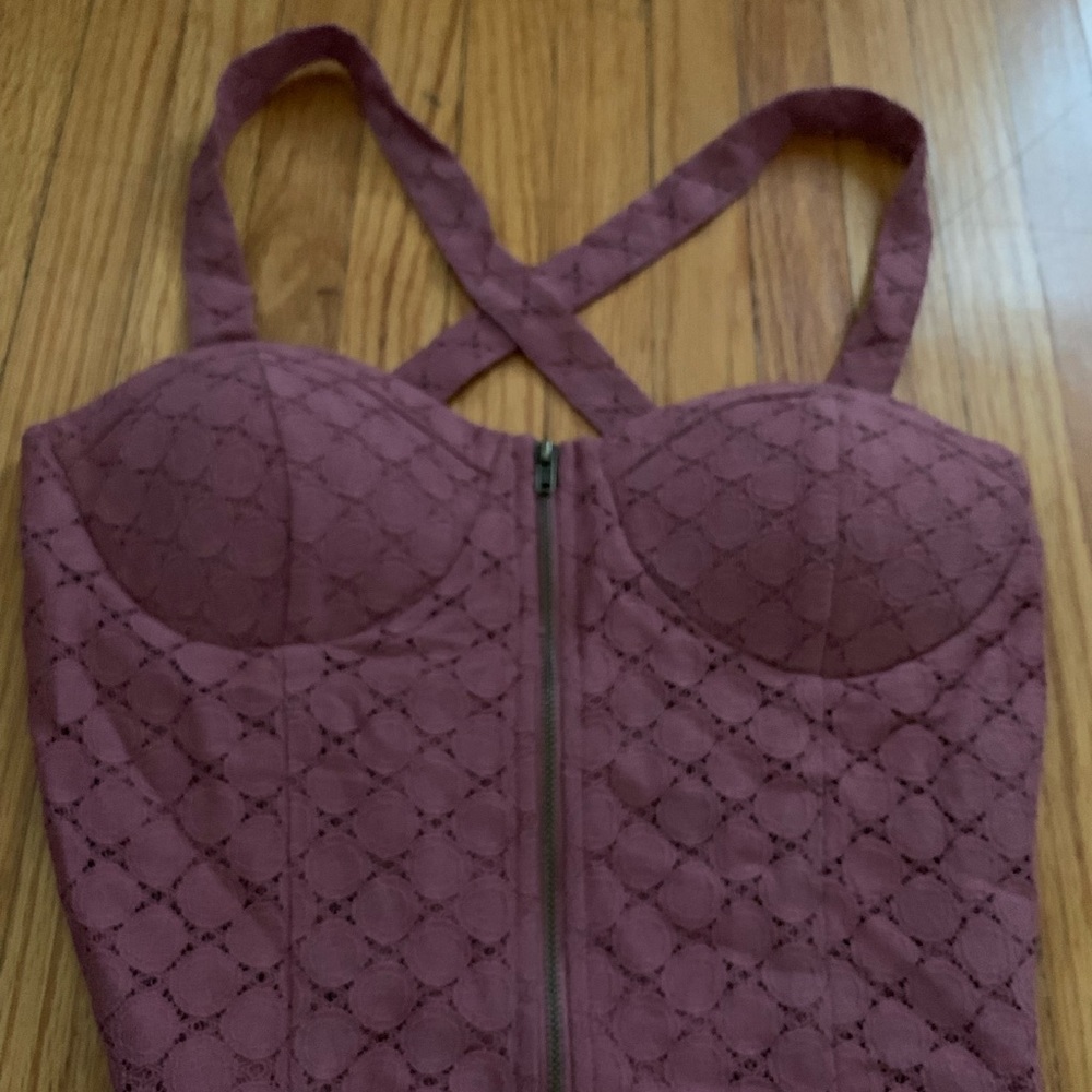 Rose pink crop top size XS NWT
